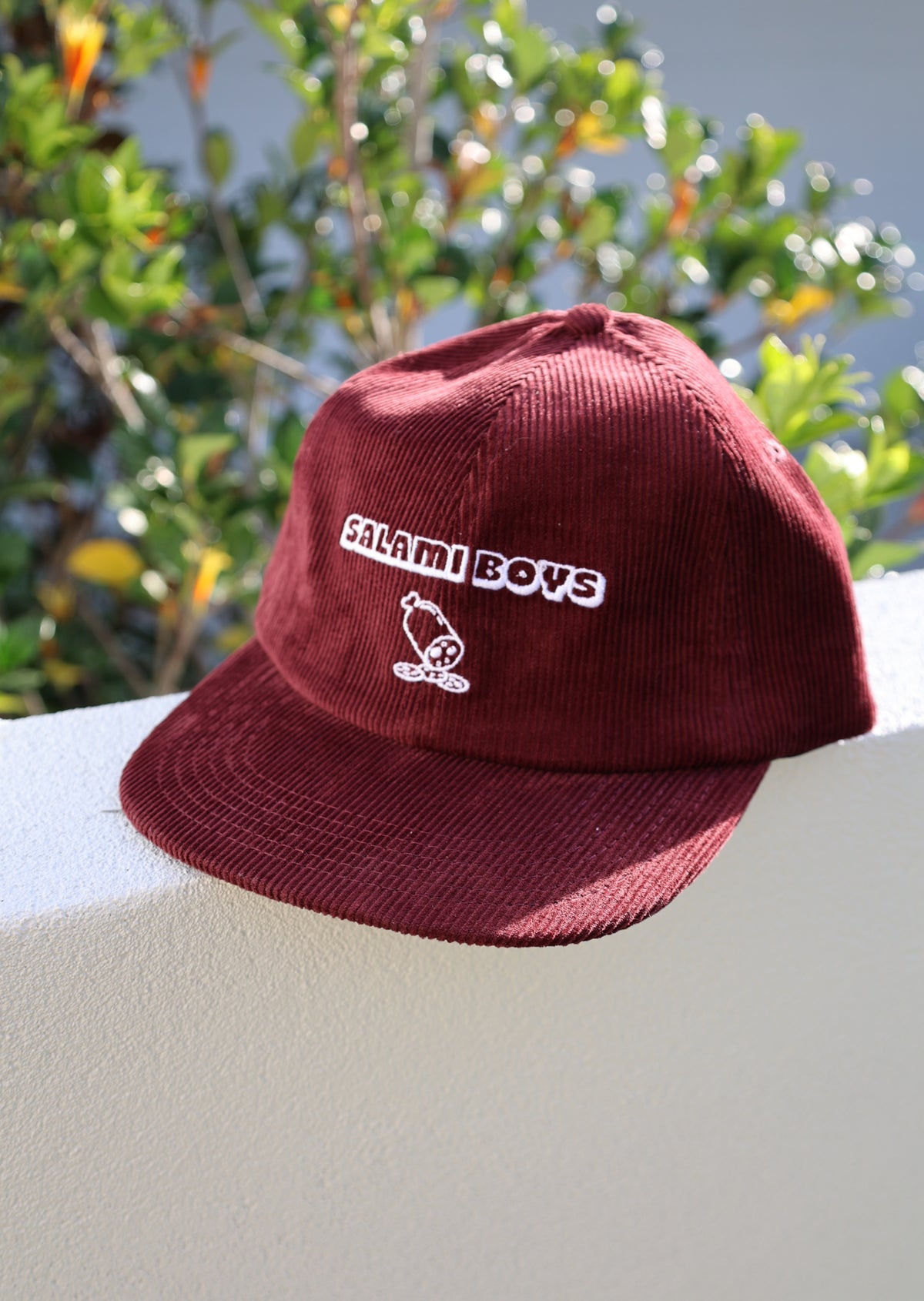 Salami Boys Burgundy Corduroy Cap