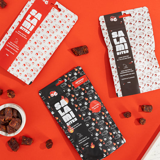 Salami Bites Trio Pack – Classic Italian, Chipotle & Inferno Flavours